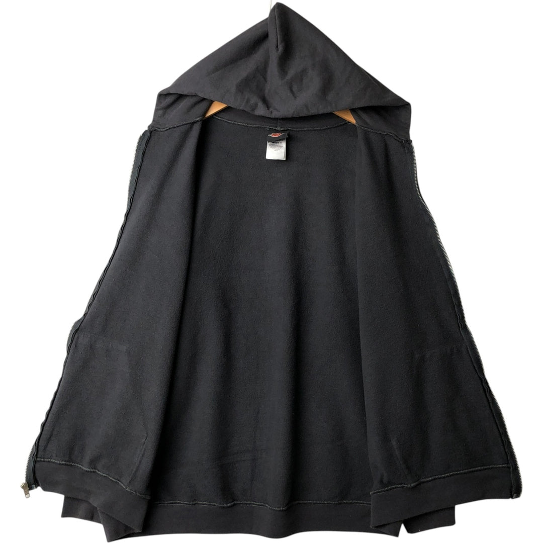 Harley-Davidson Eagle Pattern Full-Zip Sweatshirt (Men's Size XL) cotton black type Vintage Second Hand