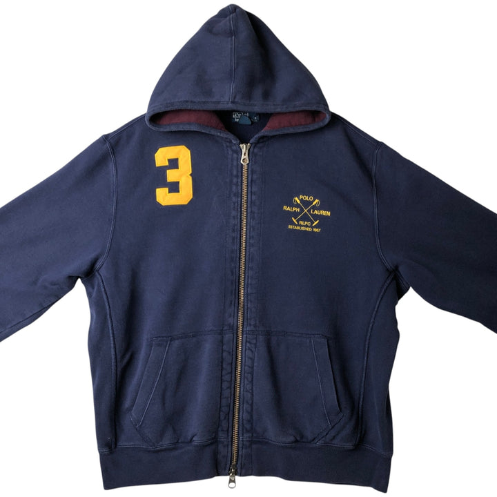 Ralph Lauren POLO by Ralph Lauren Sweat Full Zip Hoodie Men's XXL cotton navy blue type Vintage Second Hand