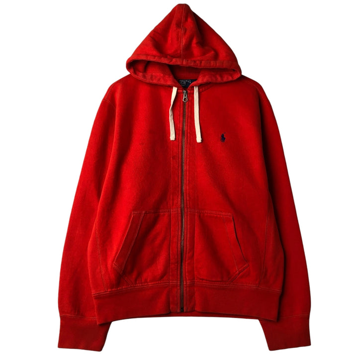 Ralph Lauren POLO by Ralph Lauren Sweat Full Zip Hoodie Men's L size cotton red type Vintage Second Hand