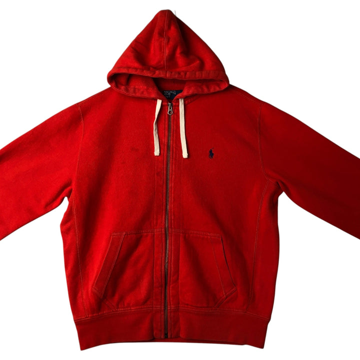 Ralph Lauren POLO by Ralph Lauren Sweat Full Zip Hoodie Men's L size cotton red type Vintage Second Hand