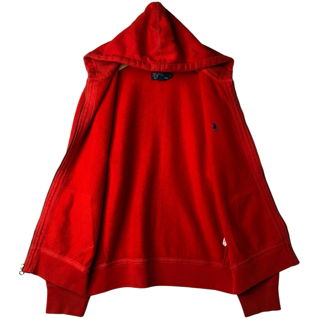 Ralph Lauren POLO by Ralph Lauren Sweat Full Zip Hoodie Men's L size cotton red type Vintage Second Hand