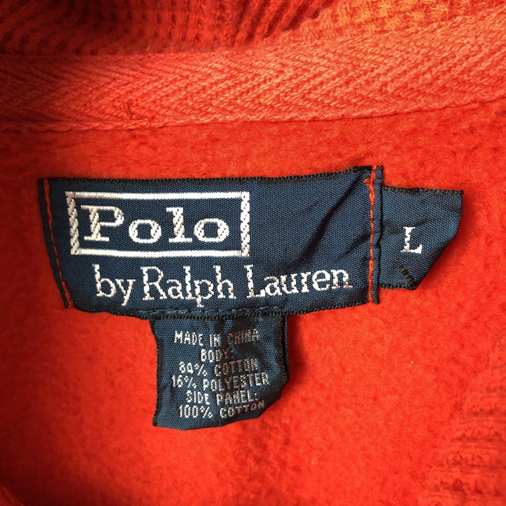 Ralph Lauren POLO by Ralph Lauren Sweat Full Zip Hoodie Men's L size cotton red type Vintage Second Hand