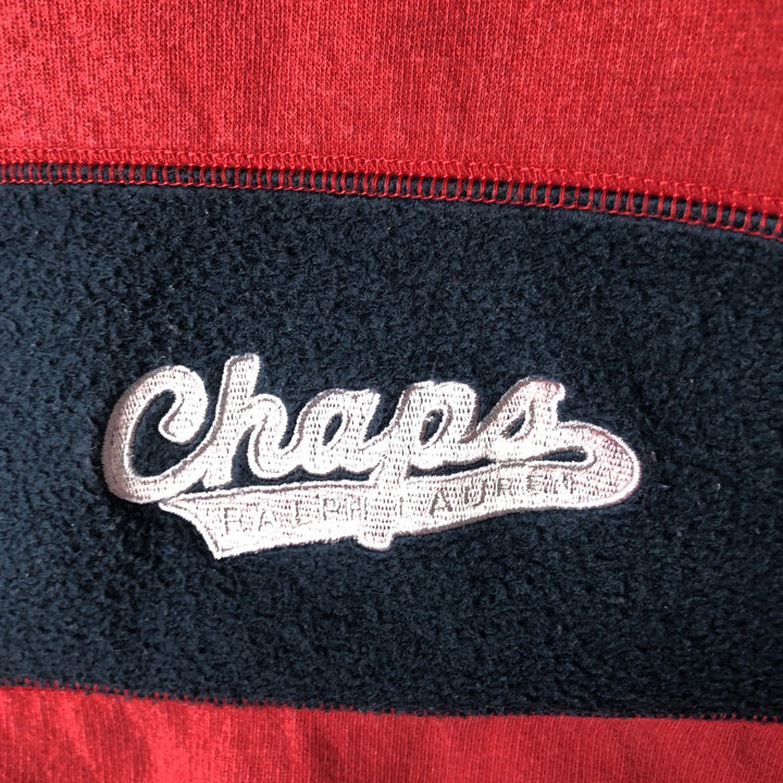 Ralph Lauren CHAPS full-zip sweatshirt hoodie, men's size L cotton red type Vintage Second Hand