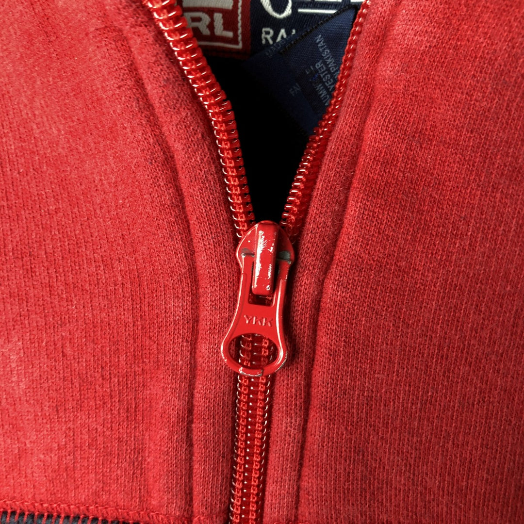 Ralph Lauren CHAPS full-zip sweatshirt hoodie, men's size L cotton red type Vintage Second Hand