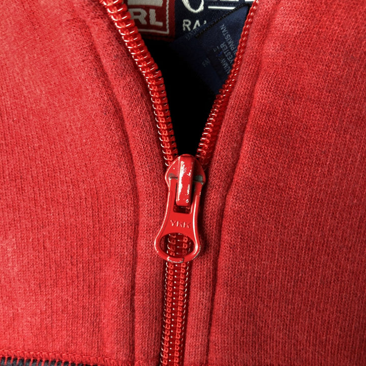 Ralph Lauren CHAPS full-zip sweatshirt hoodie, men's size L cotton red type Vintage Second Hand