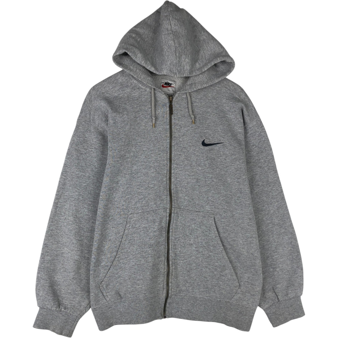 Nike Sweat Full Zip Hoodie Men's Size L cotton gray type Vintage Second Hand