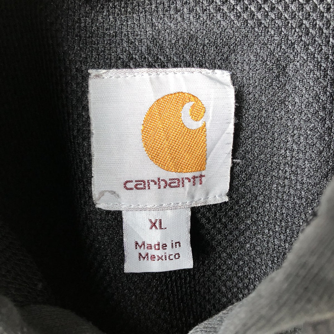 Carhartt Sweat Full Zip Hoodie Men's XL cotton black type Vintage Second Hand