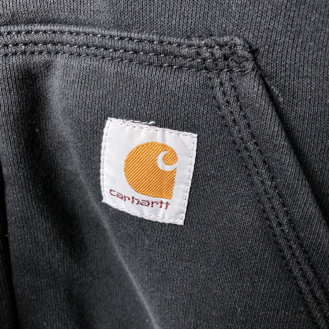 Carhartt Sweat Full Zip Hoodie Men's XL cotton black type Vintage Second Hand