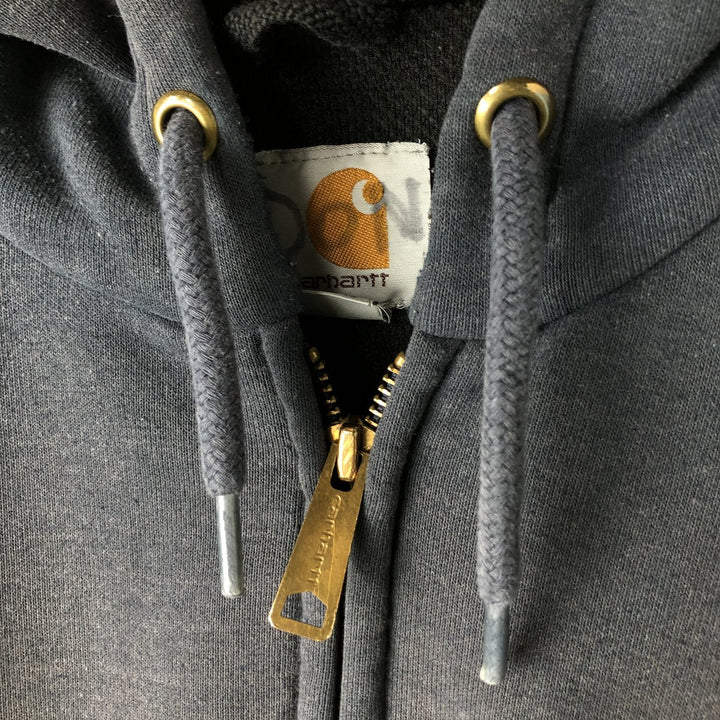 Carhartt Sweat Full Zip Hoodie Men's XL cotton navy blue type Vintage Second Hand