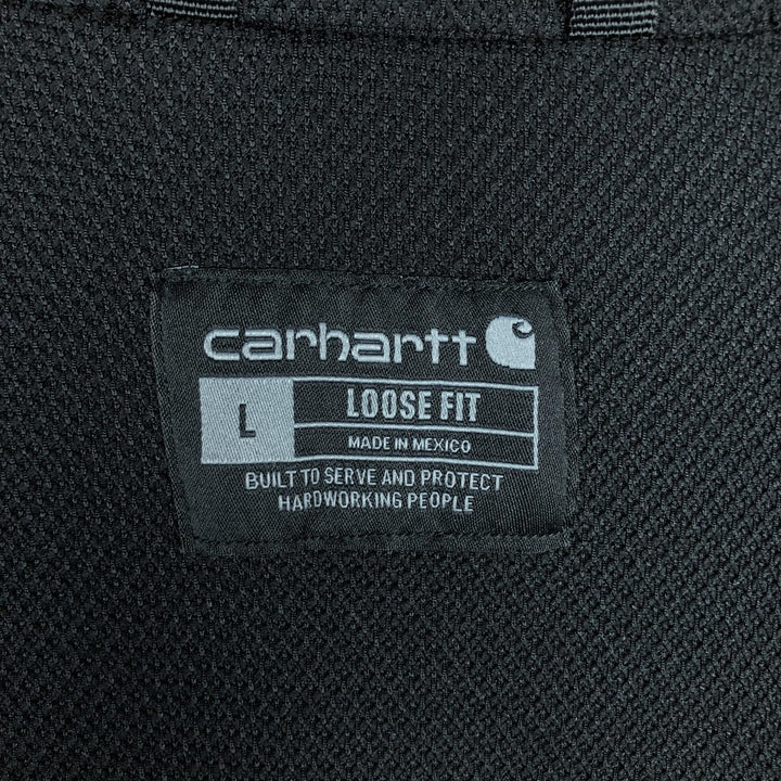 Carhartt Loose Fit Sweat Full Zip Hoodie, Men's L size cotton navy blue type Vintage Second Hand
