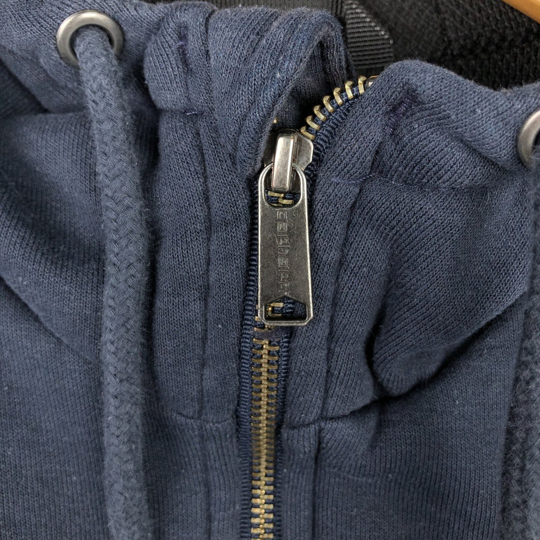 Carhartt Loose Fit Sweat Full Zip Hoodie, Men's L size cotton navy blue type Vintage Second Hand