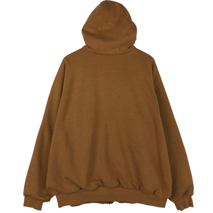 Carhartt Sweat Full Zip Hoodie Men's XXL unclear brown type Vintage Second Hand