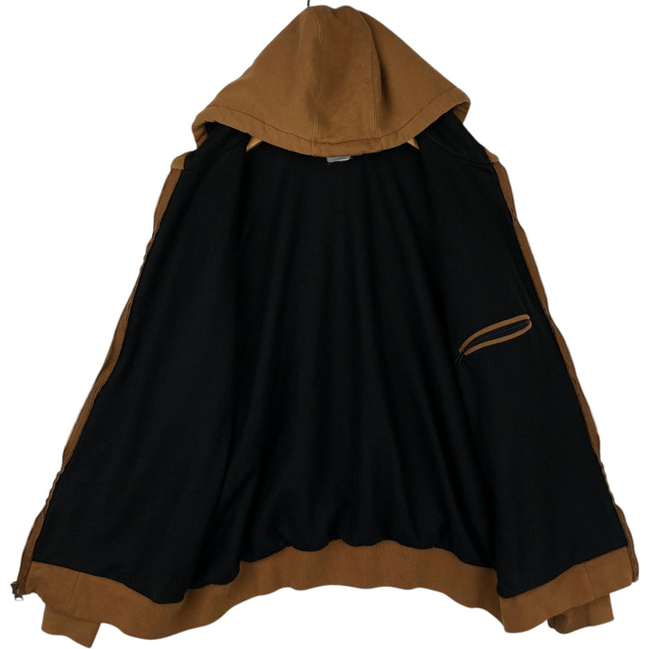 Carhartt Sweat Full Zip Hoodie Men's XXL unclear brown type Vintage Second Hand