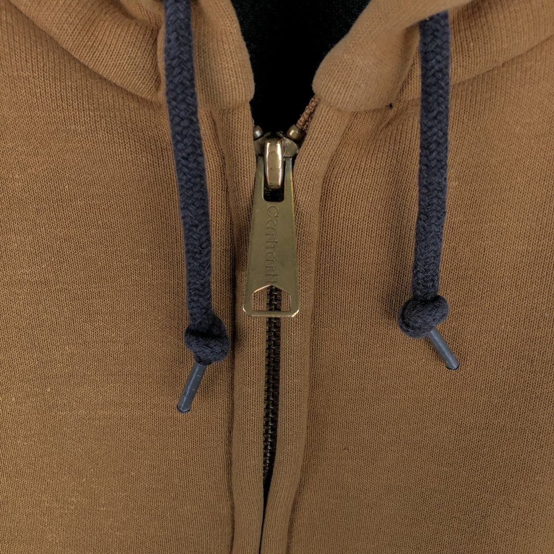 Carhartt Sweat Full Zip Hoodie Men's XXL unclear brown type Vintage Second Hand