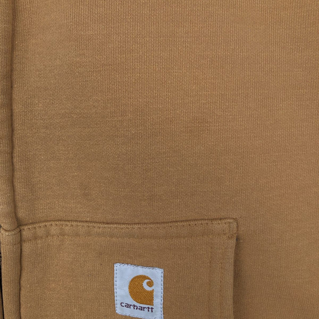 Carhartt Sweat Full Zip Hoodie Men's XXL unclear brown type Vintage Second Hand
