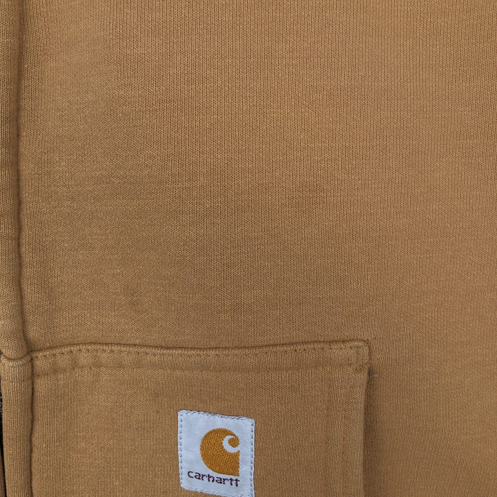 Carhartt Sweat Full Zip Hoodie Men's XXL unclear brown type Vintage Second Hand