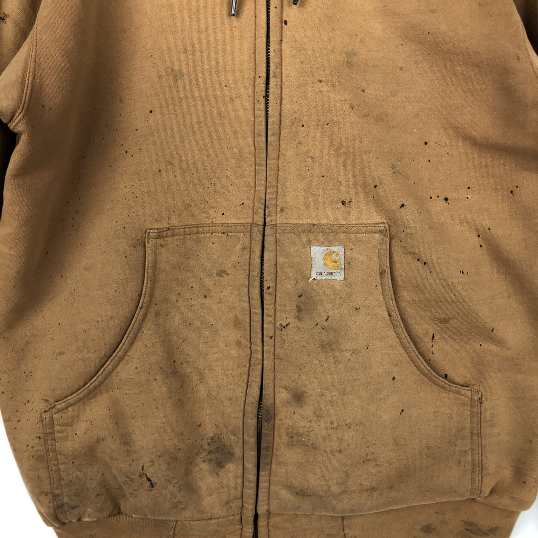 2000'S Carhartt J149 Sweat Full-Zip Hoodie, Men's Size M (approx.) cotton brown type Vintage Second Hand