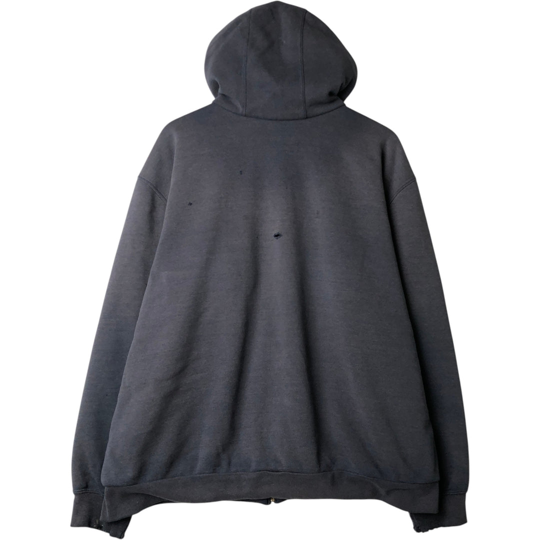 Carhartt Sweat Full Zip Hoodie Men's XL cotton navy blue type Vintage Second Hand