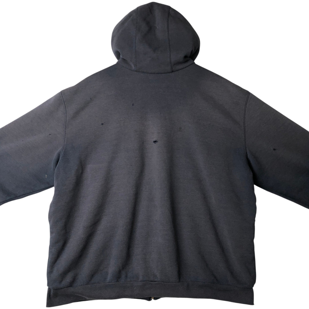 Carhartt Sweat Full Zip Hoodie Men's XL cotton navy blue type Vintage Second Hand