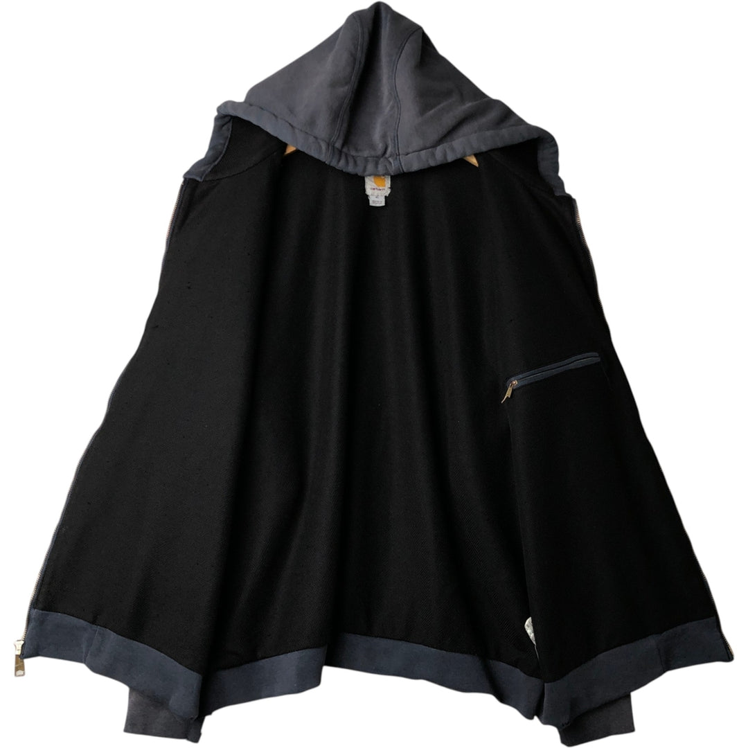 Carhartt Sweat Full Zip Hoodie Men's XL cotton navy blue type Vintage Second Hand