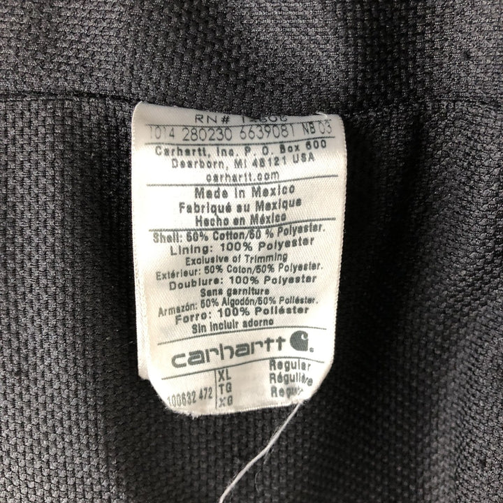 Carhartt Sweat Full Zip Hoodie Men's XL cotton navy blue type Vintage Second Hand