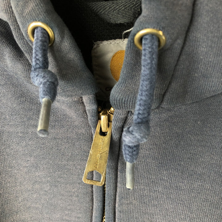 Carhartt Sweat Full Zip Hoodie Men's XL cotton navy blue type Vintage Second Hand