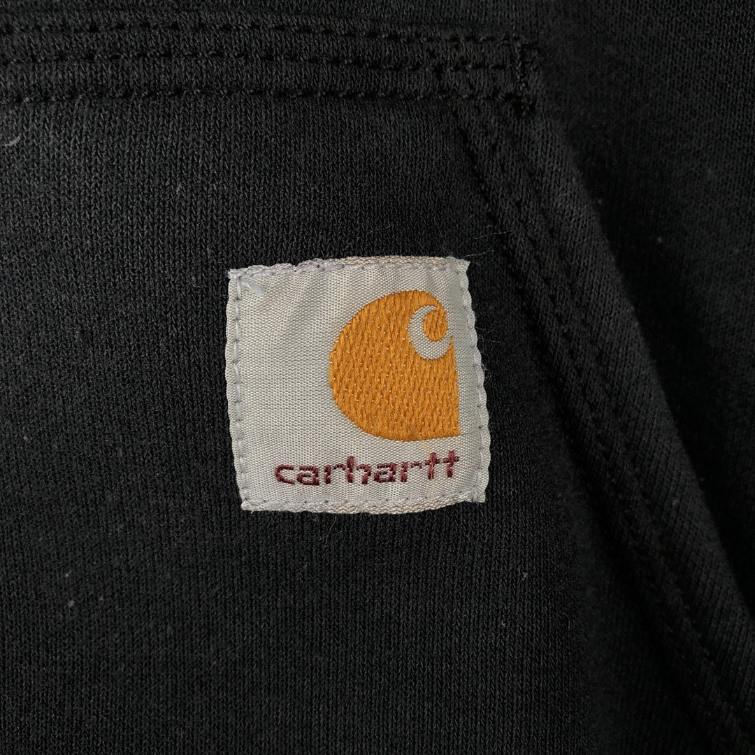 Carhartt Sweat Full Zip Hoodie Men's L size cotton black type Vintage Second Hand