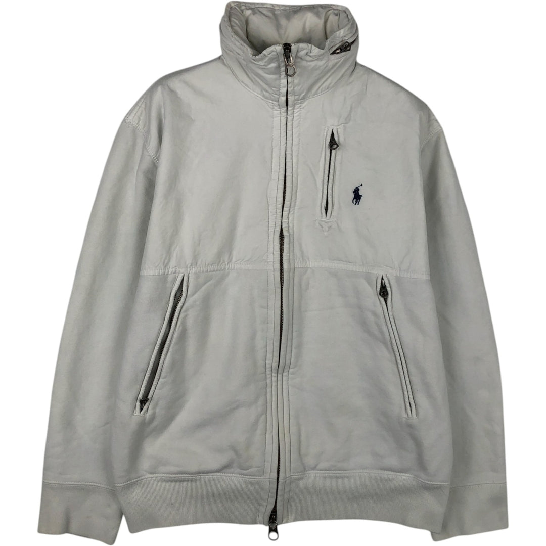 Ralph Lauren POLO by Ralph Lauren full zip sweatshirt, men's size M cotton white type Vintage Second Hand