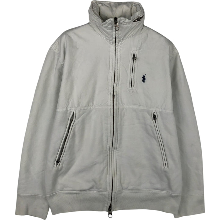 Ralph Lauren POLO by Ralph Lauren full zip sweatshirt, men's size M cotton white type Vintage Second Hand