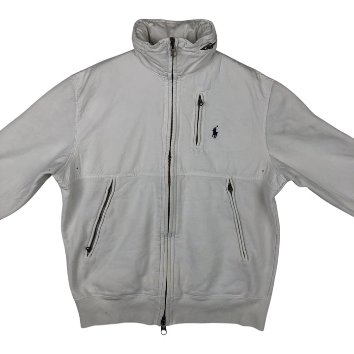 Ralph Lauren POLO by Ralph Lauren full zip sweatshirt, men's size M cotton white type Vintage Second Hand