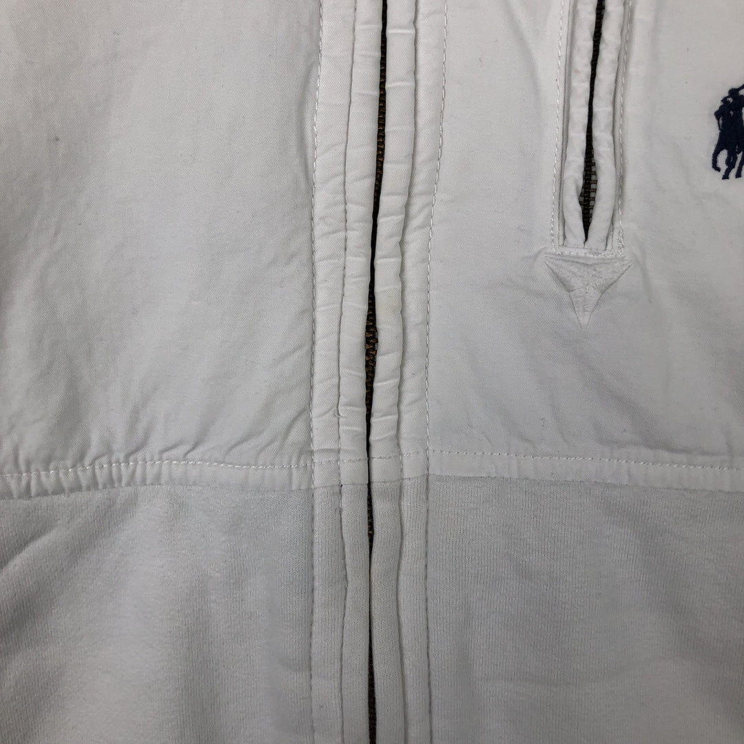 Ralph Lauren POLO by Ralph Lauren full zip sweatshirt, men's size M cotton white type Vintage Second Hand