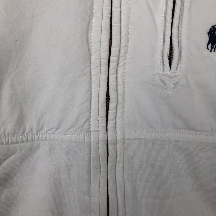 Ralph Lauren POLO by Ralph Lauren full zip sweatshirt, men's size M cotton white type Vintage Second Hand