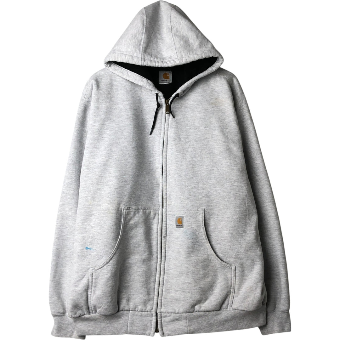 Carhartt Sweat Full Zip Hoodie Men's XXL unclear gray type Vintage Second Hand
