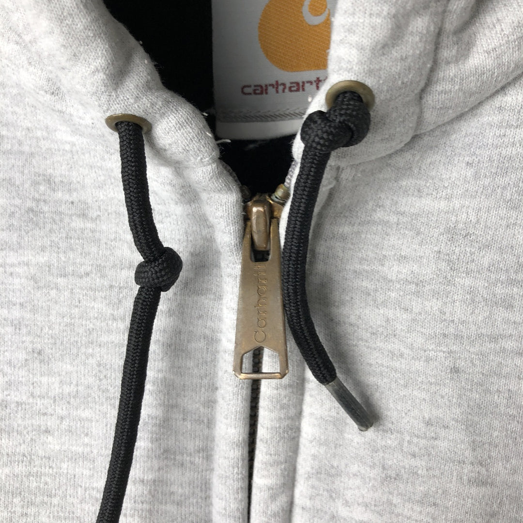 Carhartt Sweat Full Zip Hoodie Men's XXL unclear gray type Vintage Second Hand