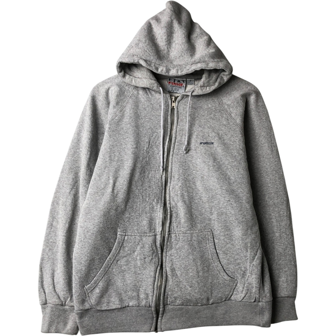 McGREGOR COMPETITORS full-zip sweatshirt hoodie, men's size M (approx.), vintage. cotton gray type Vintage Second Hand