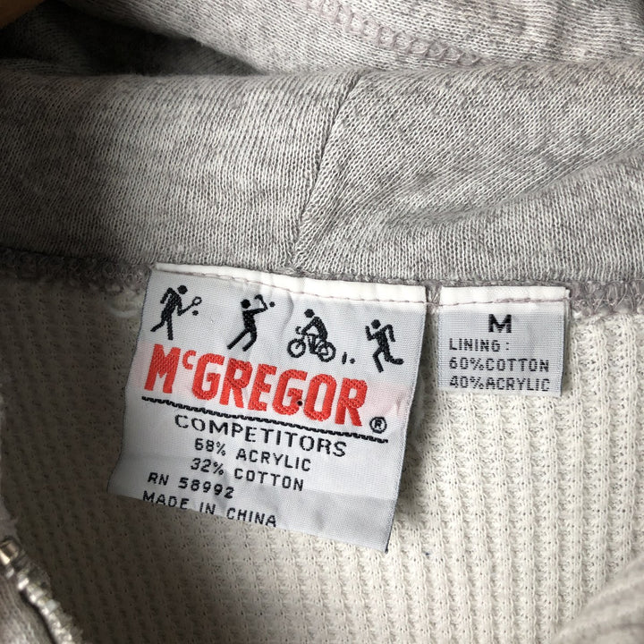 McGREGOR COMPETITORS full-zip sweatshirt hoodie, men's size M (approx.), vintage. cotton gray type Vintage Second Hand