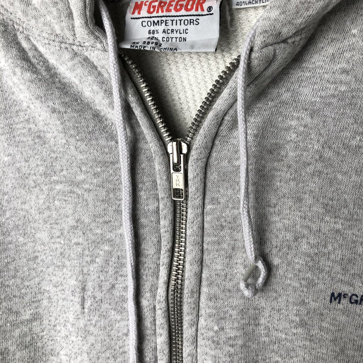 McGREGOR COMPETITORS full-zip sweatshirt hoodie, men's size M (approx.), vintage. cotton gray type Vintage Second Hand
