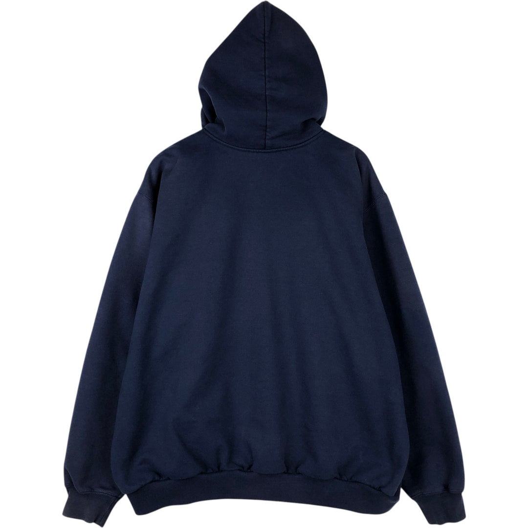 2000'S Carhartt K129 Sweat Full-Zip Hoodie, Men's Size XL (approx.) cotton navy blue type Vintage Second Hand