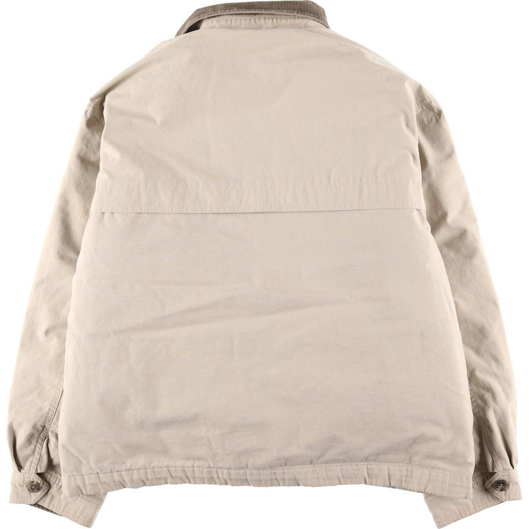00'S Eddie Bauer goose down jacket, men's size L cotton Beige type Vintage Second Hand