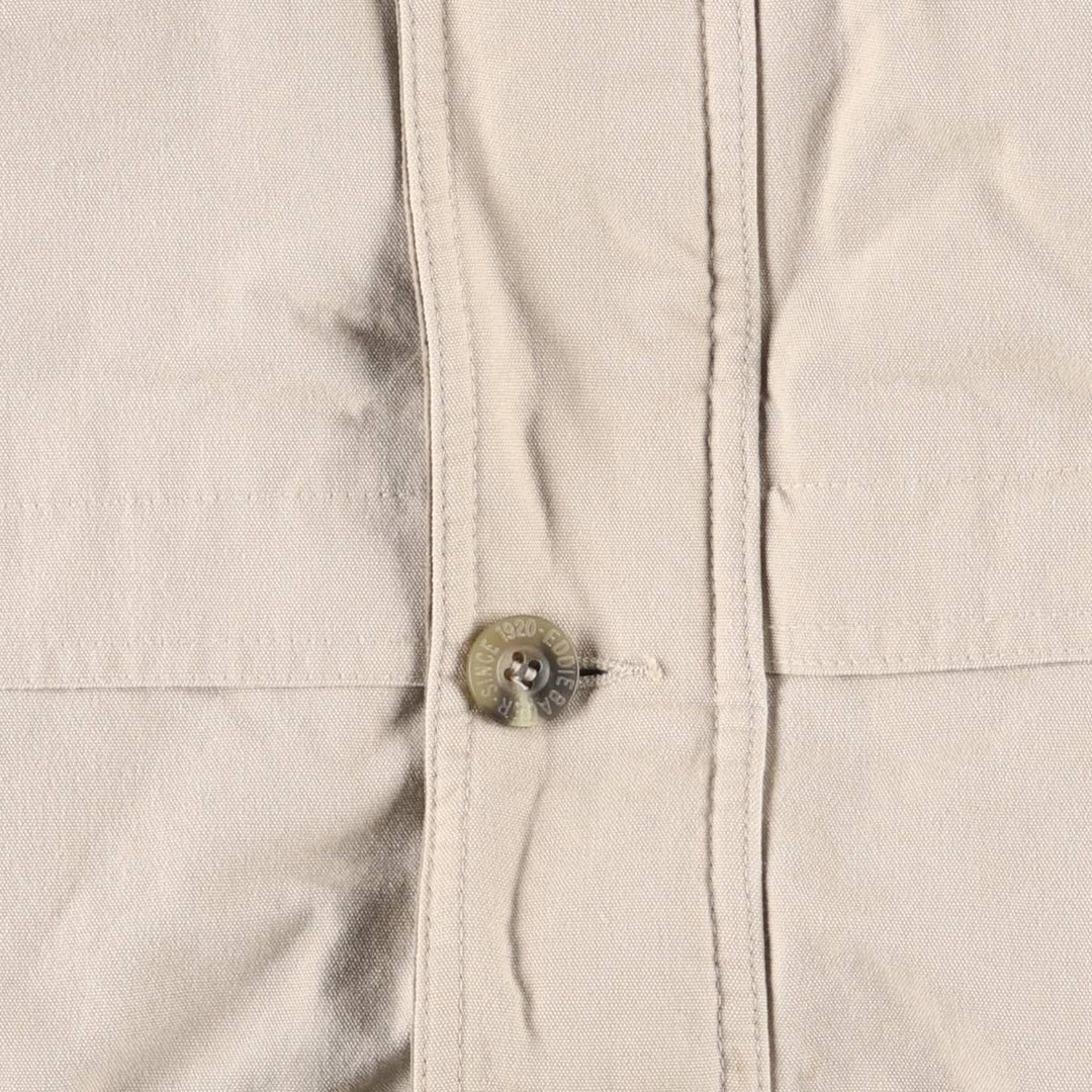 00'S Eddie Bauer goose down jacket, men's size L cotton Beige type Vintage Second Hand