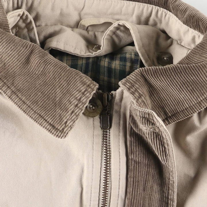 00'S Eddie Bauer goose down jacket, men's size L cotton Beige type Vintage Second Hand
