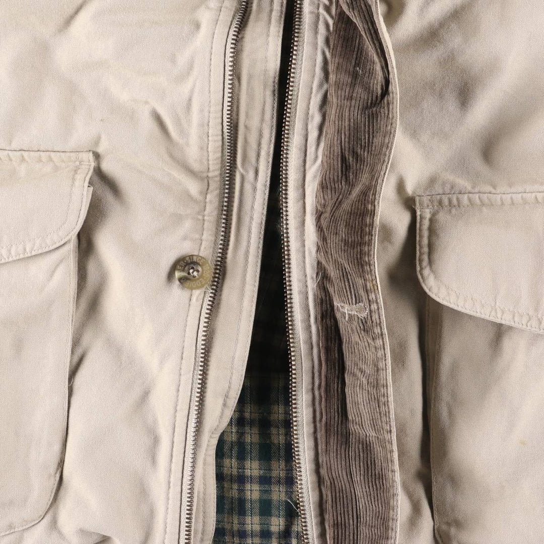 00'S Eddie Bauer goose down jacket, men's size L cotton Beige type Vintage Second Hand