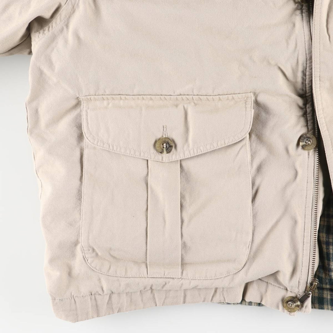 00'S Eddie Bauer goose down jacket, men's size L cotton Beige type Vintage Second Hand