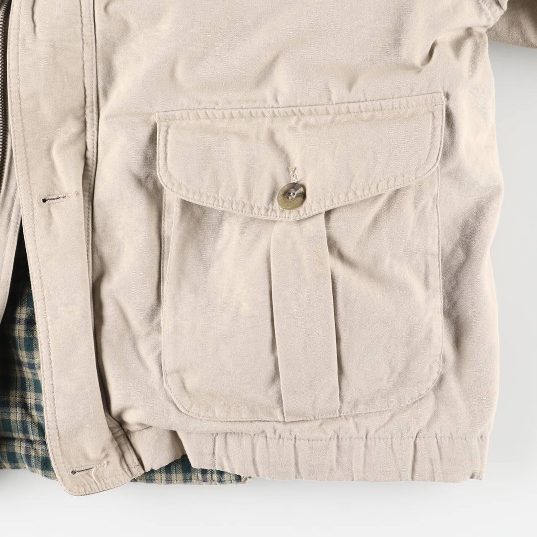 00'S Eddie Bauer goose down jacket, men's size L cotton Beige type Vintage Second Hand