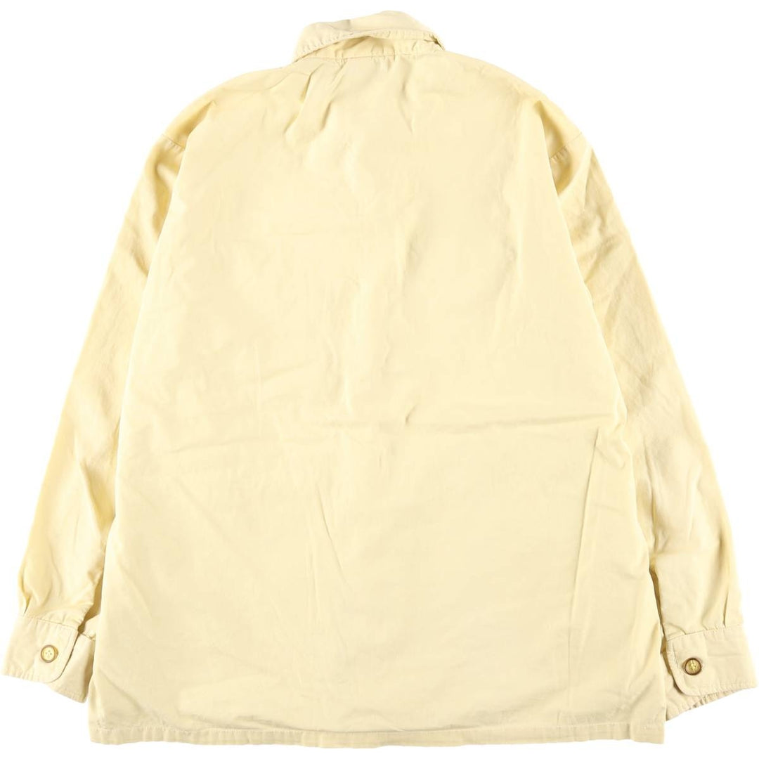 1970'S Woolrich shirt jacket, men's size XL (approx.) unclear lemon yellow Vintage Second Hand