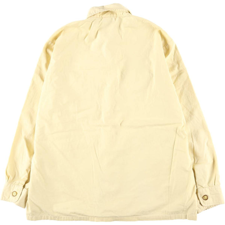 1970'S Woolrich shirt jacket, men's size XL (approx.) unclear lemon yellow Vintage Second Hand