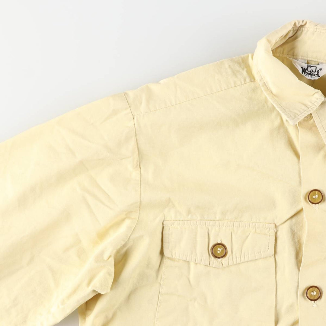 1970'S Woolrich shirt jacket, men's size XL (approx.) unclear lemon yellow Vintage Second Hand