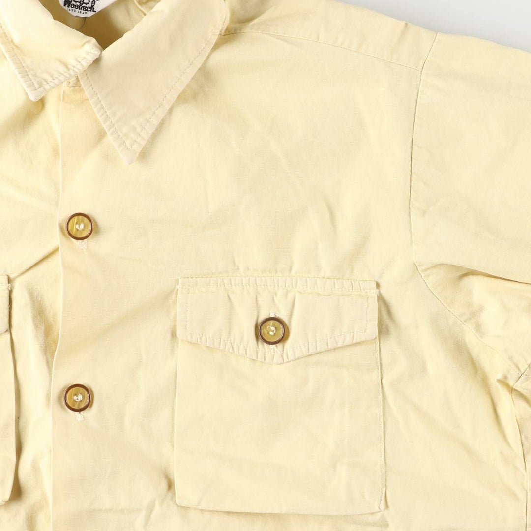 1970'S Woolrich shirt jacket, men's size XL (approx.) unclear lemon yellow Vintage Second Hand