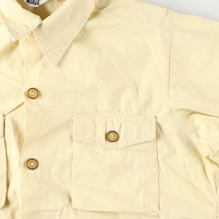 1970'S Woolrich shirt jacket, men's size XL (approx.) unclear lemon yellow Vintage Second Hand