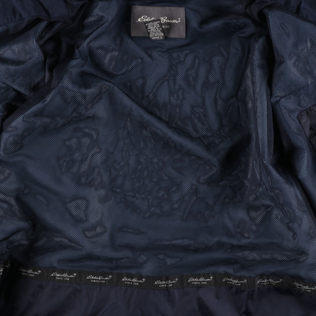 Eddie Bauer Mountain Parka Shell Jacket, Men's Size L Nylon navy blue type Vintage Second Hand